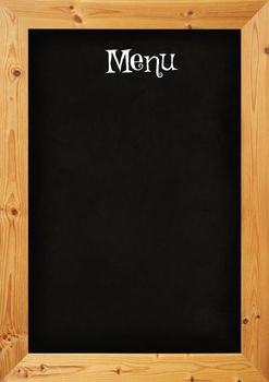 Illustrated blackboard restaurant menu
