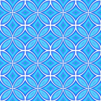 Illustrated seamless blue pattern background