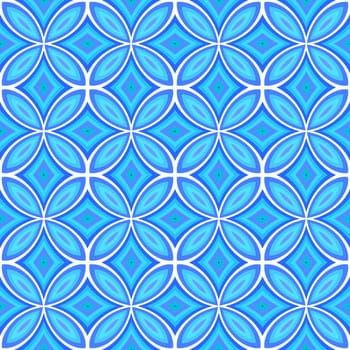 Illustrated seamless blue pattern background