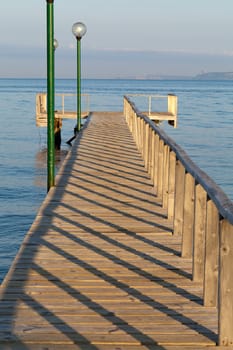 The wooden platform in Dardanelles. The view from Asia on Europe