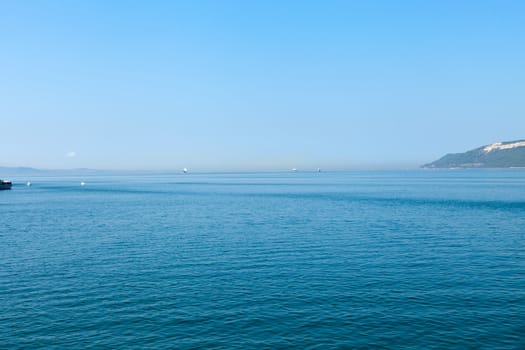 The crossing through the strait of Dardanelles from Asia to Europe