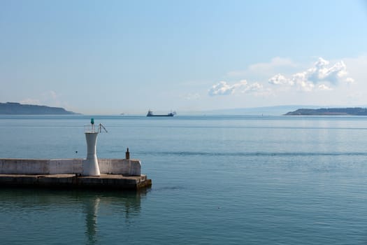 The crossing through the strait of Dardanelles from Asia to Europe