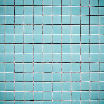 Blue tiles on a wall as a background image