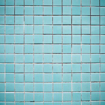 Blue tiles on a wall as a background image