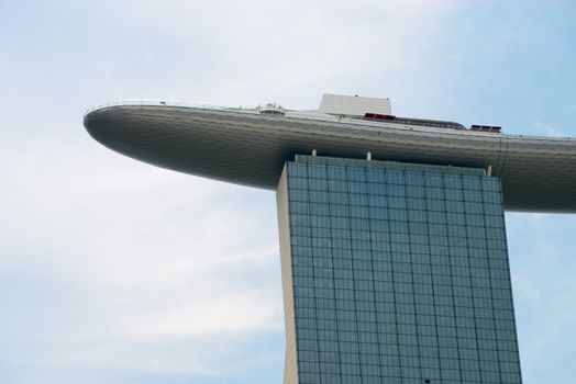 SINGAPORE - SEPTEMBER 8: Marina Bay Sands view point on September 8, 2012  in Singapore. It is billed as the world's most expensive standalone casino property at S$8 billion