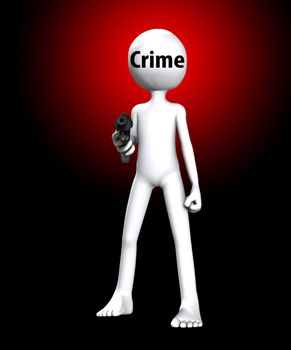Faceless figure holding a gun highlighting criminal concepts.