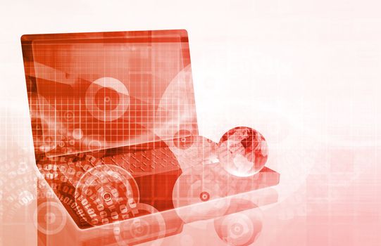 Internet Web Abstract on a Digital Background
