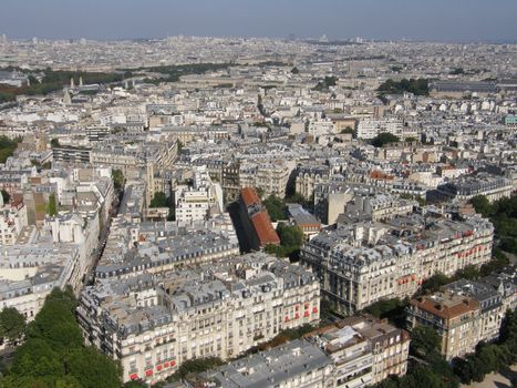 Aerial View of Paris, France