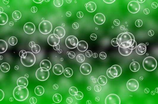 abstract bubbles texture and green background