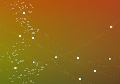 abstract square pixel mosaic orange background
