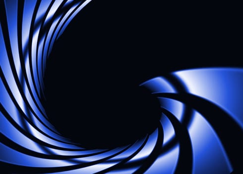 Abstract swirl blue with dark background