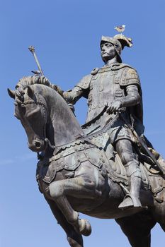 Statue of King Joao I at Figueiroa Square, Lisbon