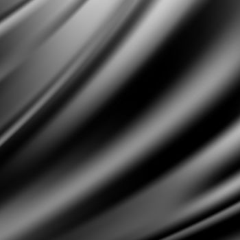 Beautiful Black Silk. Drapery Abstract Background