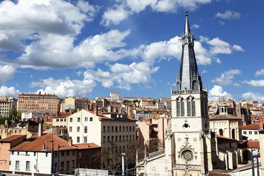 view of a Lyon's district in France