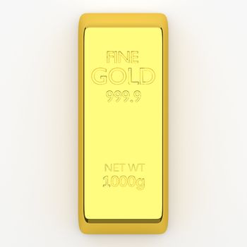 3d render of gold bar, for wealth or investment concepts.