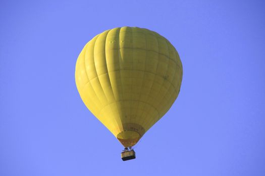 Hot-air balloon in a blue sky