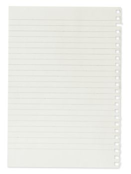 paper page notebook. textured isolated on the white backgrounds