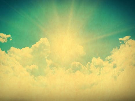 retro image of cloudy sky