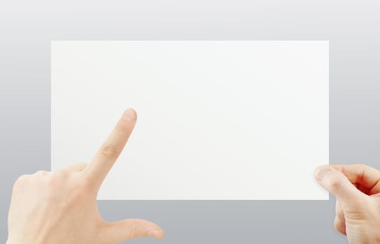 Hand holding paper