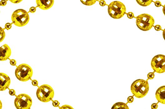 Background made of a brilliant celebratory beads of golden color