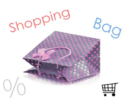 Beatiful shopping bag isolaten on white background