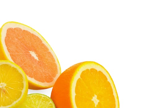 Citrus fresh fruit isolated on a white background