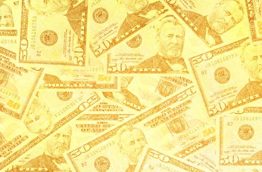 Close up of abstract US dollar