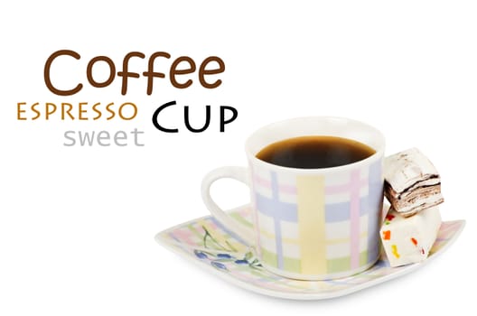 Coffee cup on white background