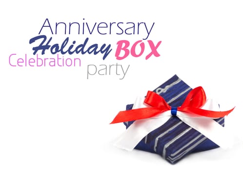 gift box with ribbon isolated on white