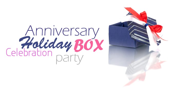 gift box with ribbon isolated on white