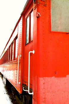 Lebanon Ohio Red Train Car
