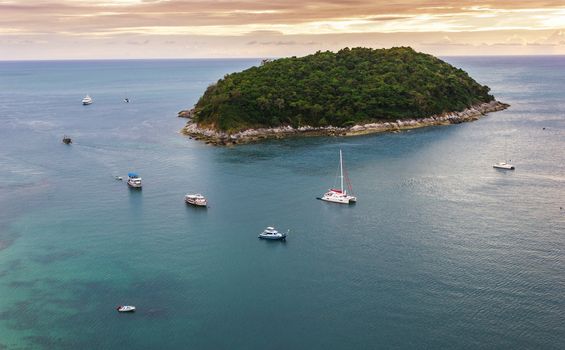 Small island in the sea near Phuket in Thailand