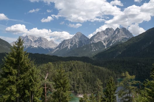 nature on the fernpass from austria to italy