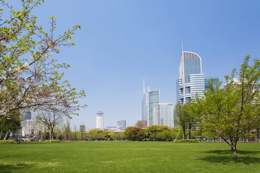 view of central shanghai in china