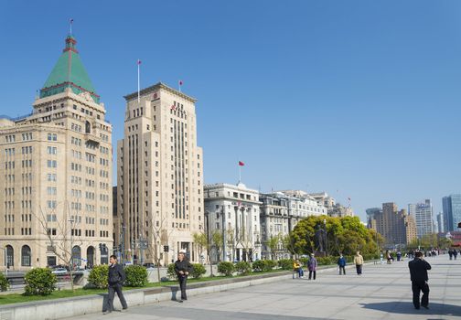 the bund in shanghai riverside china