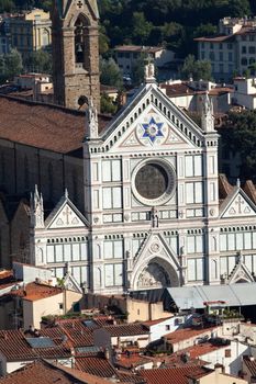 Florence - the view on Santa Croce from the dome Duomo