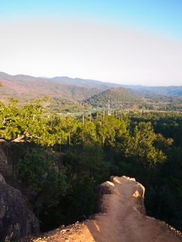 View from a cliff valleys in Pai Canyon (Kong Lan), Maehongson, Thailand