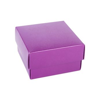Close purple box, isolated on white background