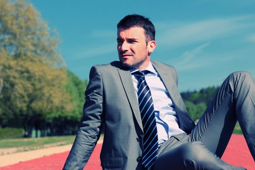 man sitting down with special photographic processing