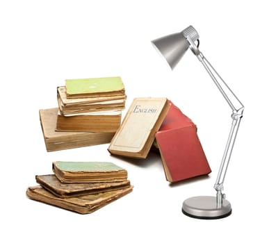 books with a lamp
