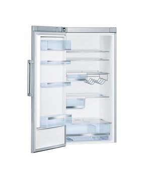 Refrigerator with open doors isolated