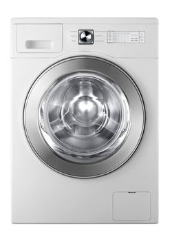 A washing machine isolated on white background