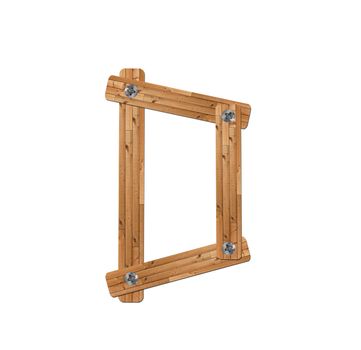 wooden alphabet - letter D� on white background