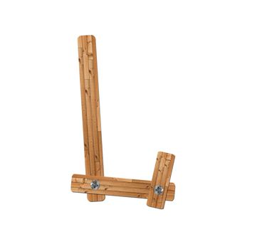 wooden alphabet - letter AL on white background