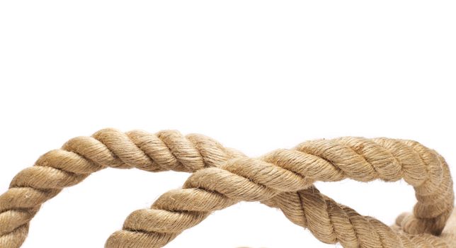 roll of rope isolated on white