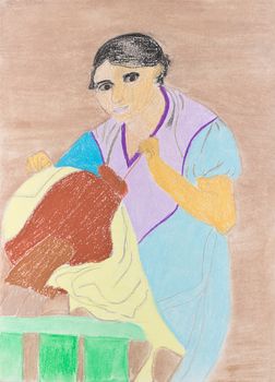Children's paint mom