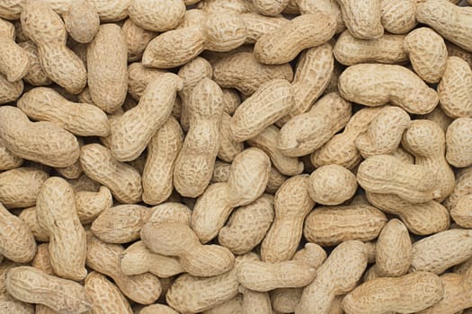 close-up of some peanuts. background