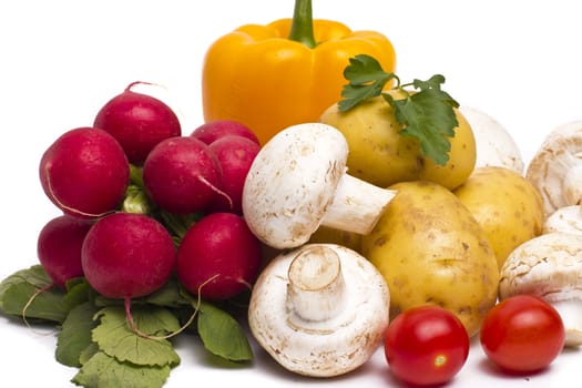 vegetables isolated on a white background