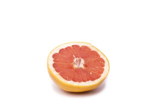 slice of grapefruit isolated on white background