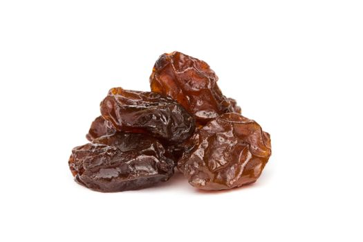 dryed dates on white background